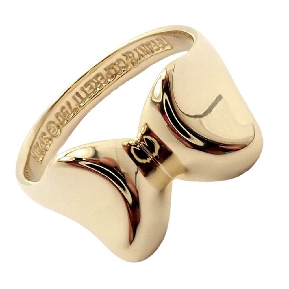 Tiffany & Co. 18k Yellow Gold Peretti Butterfly Bow Ring Sz 5.5